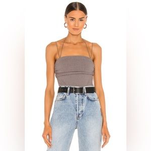 h:ours Benji Bodysuit in Charcoal Size Small (Like New)